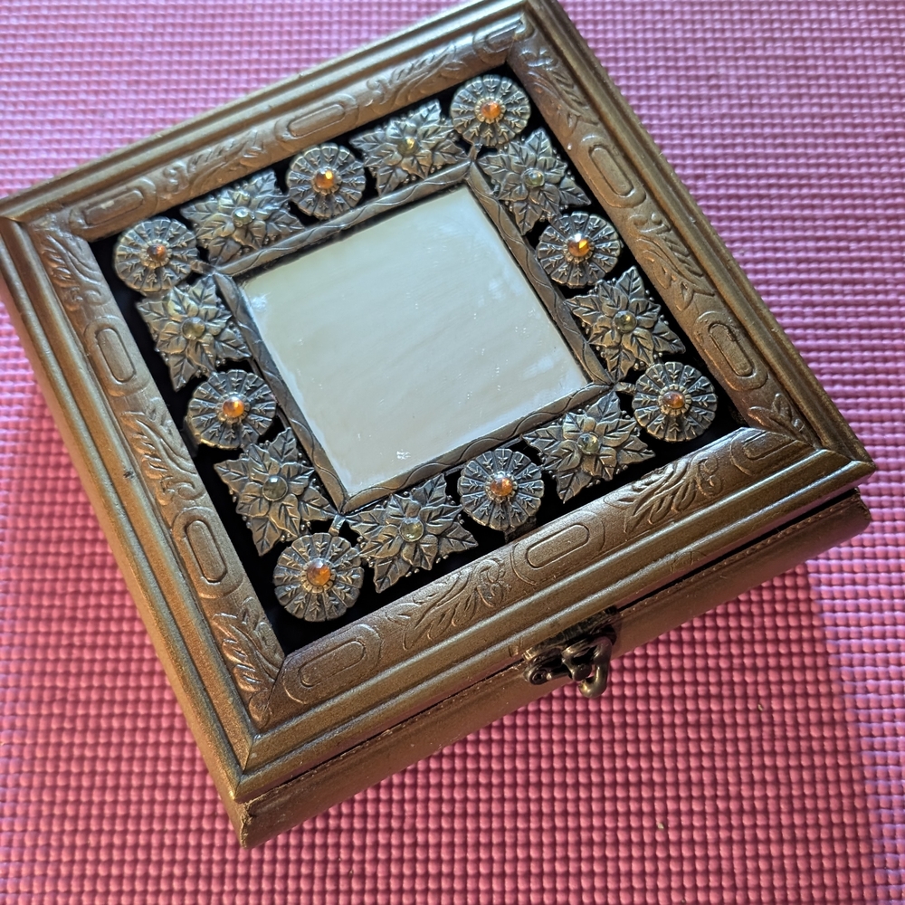 *SOLD* Ornate Bronze Jewelry Box